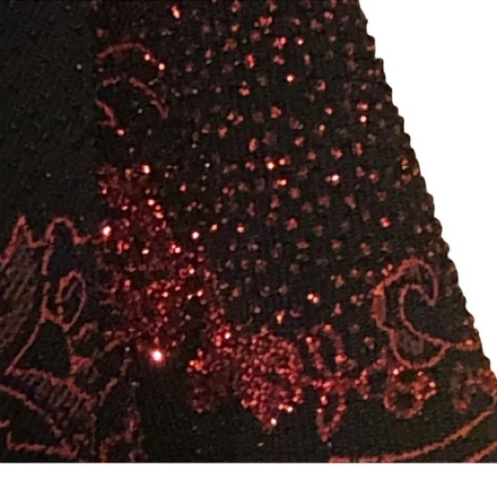 METAPHOR Black And Red Twist Knot Blouse
With BLING SIZE XL - Picture 7 of 14